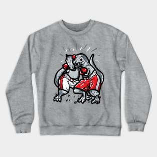 T-Rexes trying to box Crewneck Sweatshirt